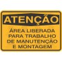 Área liberada para trabalho de manutenção e montagem